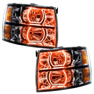 Chevrolet Silverado Headlight Assembly - ORACLE Lighting - SMD HL - Square - ColorSHIFT w/ BC1 Controller - Black - `07-`13